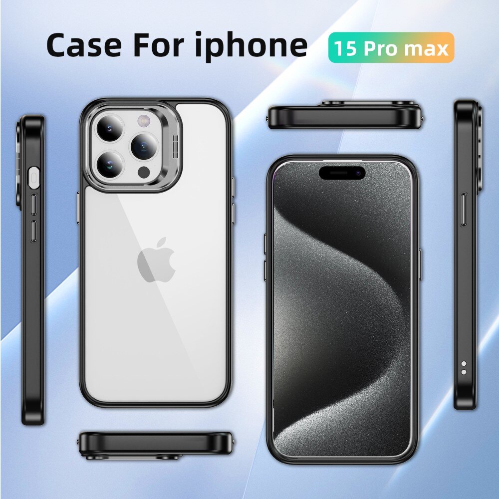 Coque hybride Kickstand Caméra iPhone 12 Pro, noir