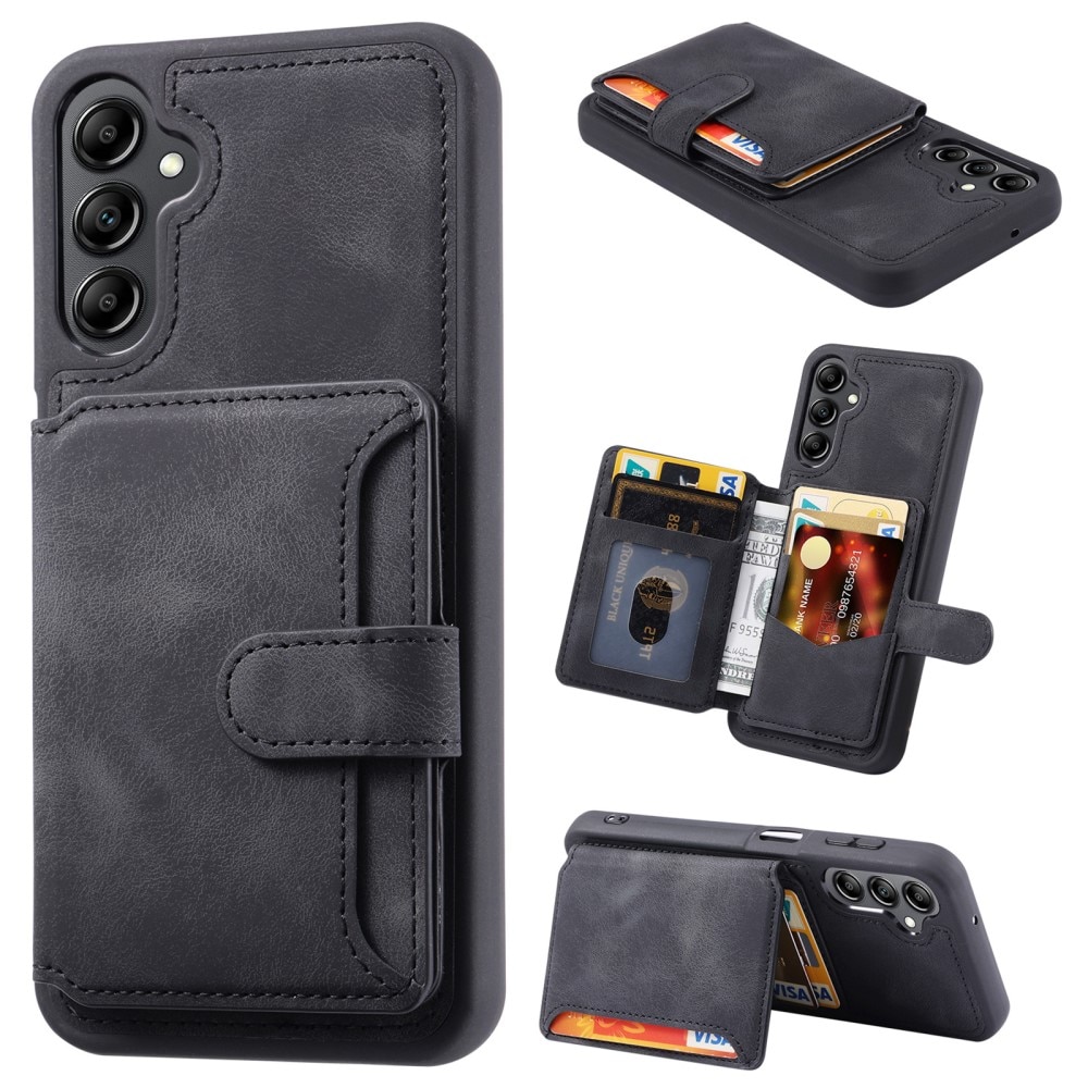 Coque porte-cartes Multi-slot anti-RFID Samsung Galaxy A15, noir