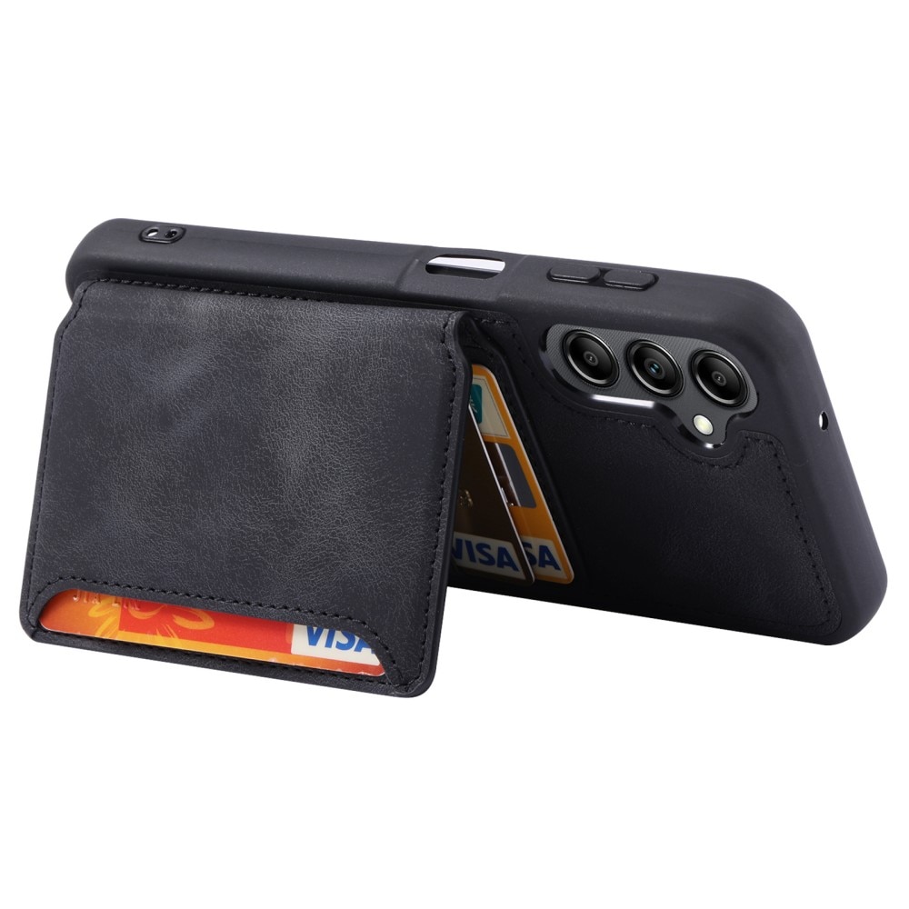 Coque porte-cartes Multi-slot anti-RFID Samsung Galaxy A35, noir