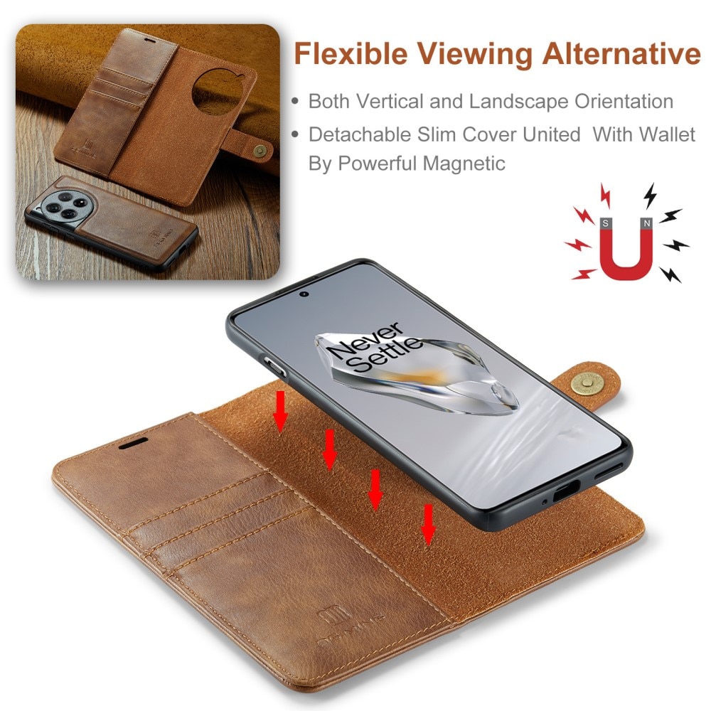 Étui portefeuille Magnet Wallet  OnePlus 12, Cognac