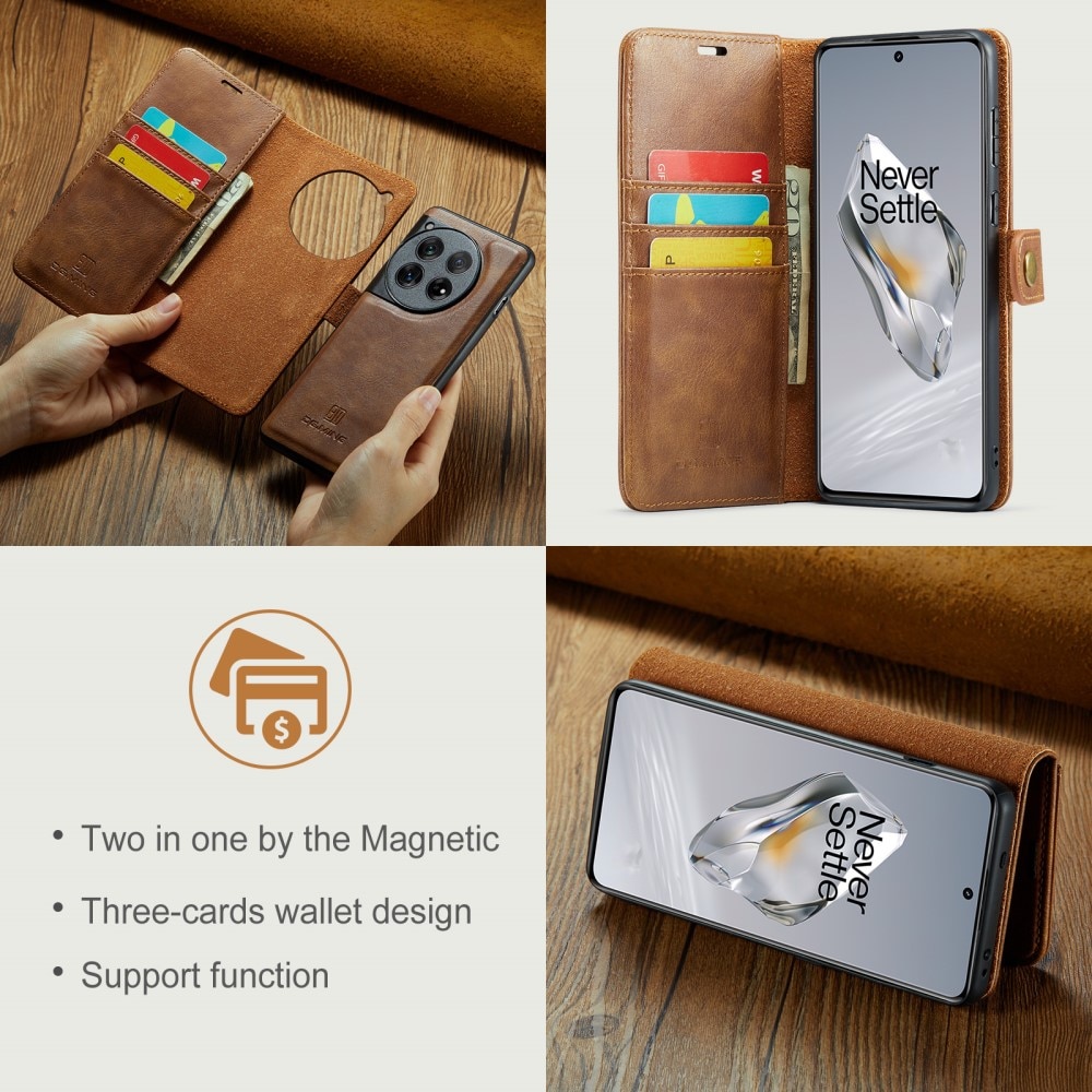 Étui portefeuille Magnet Wallet  OnePlus 12, Cognac