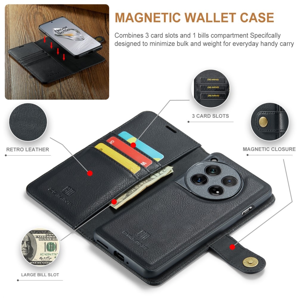 Étui portefeuille Magnet Wallet  OnePlus 12, Black