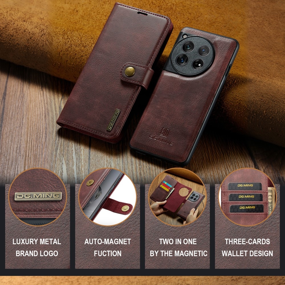 Étui portefeuille Magnet Wallet  OnePlus 12, Red