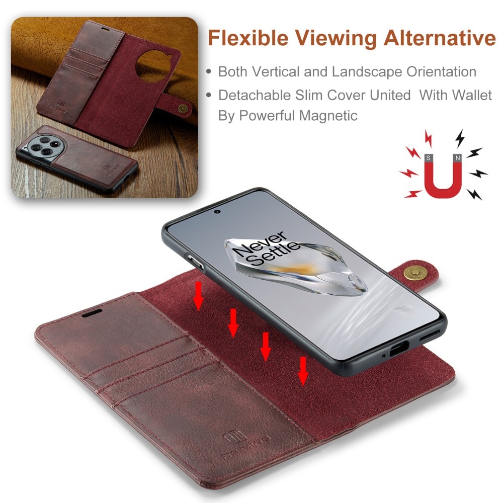 Étui portefeuille Magnet Wallet  OnePlus 12, Red