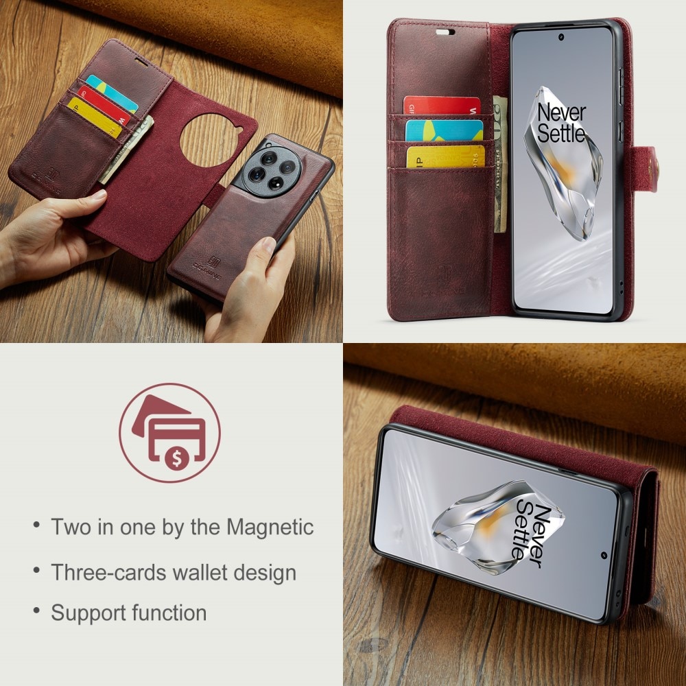 Étui portefeuille Magnet Wallet  OnePlus 12, Red