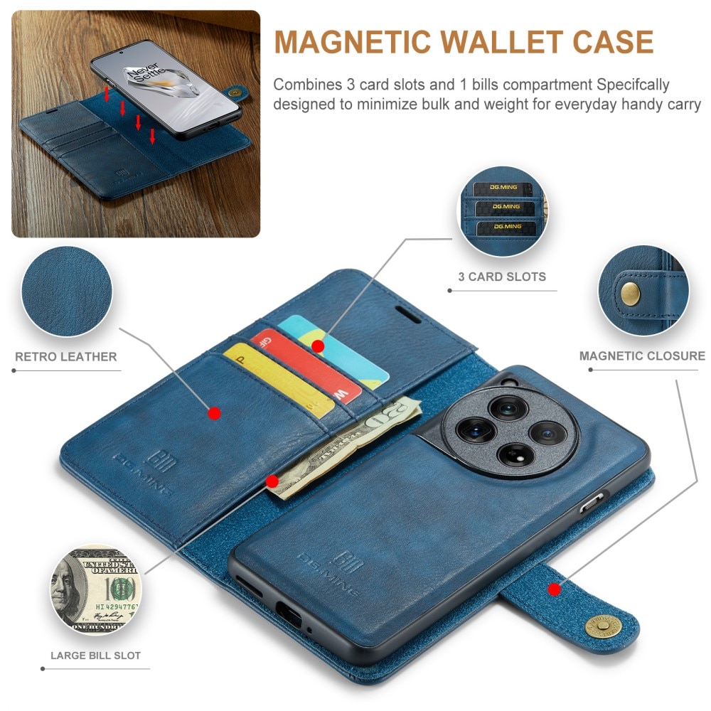 Étui portefeuille Magnet Wallet  OnePlus 12, Blue