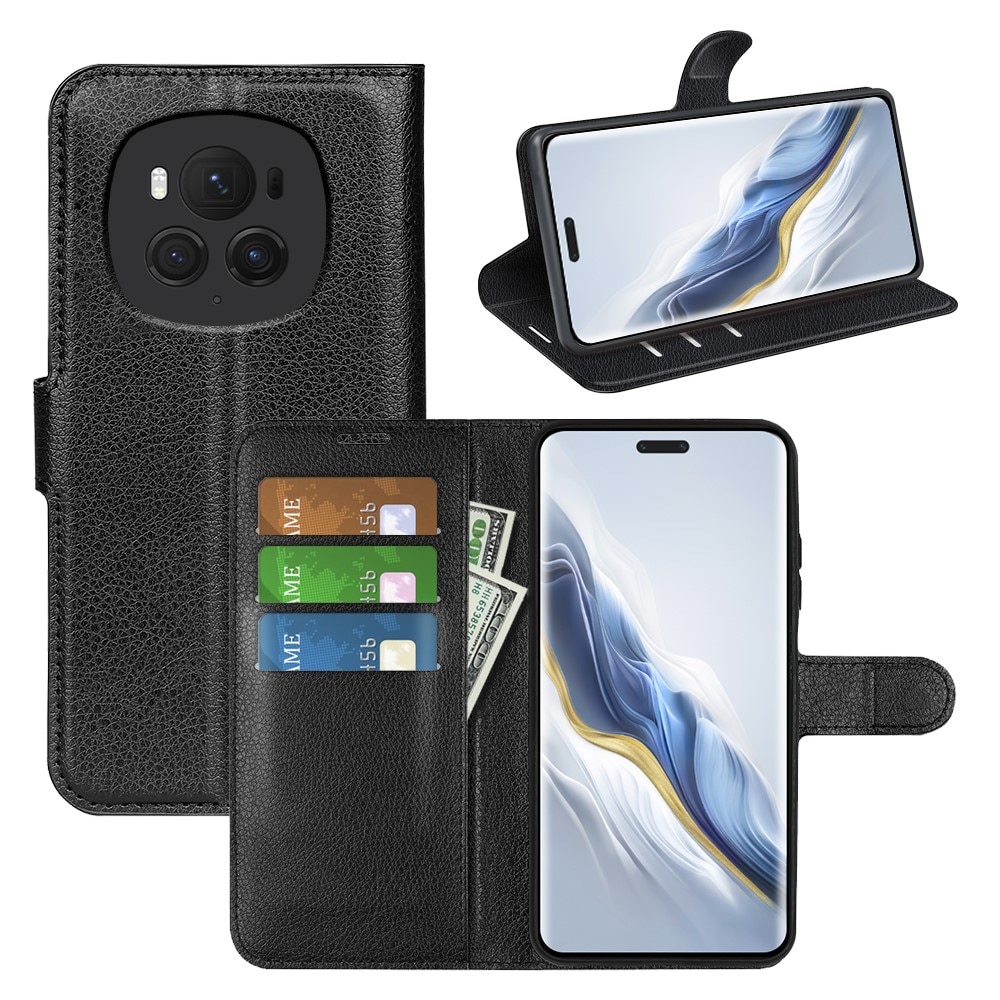 Coque portefeuille Honor Magic6 Pro, Noir