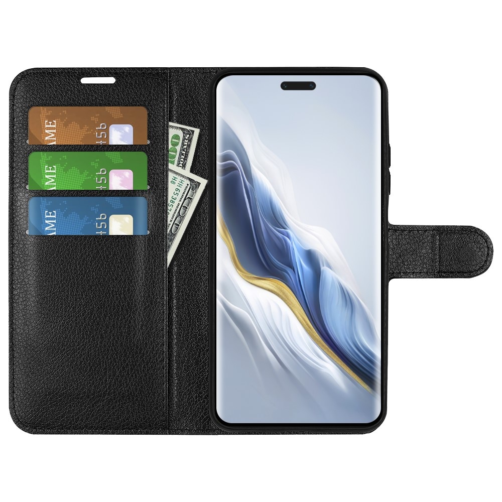 Coque portefeuille Honor Magic6 Pro, Noir
