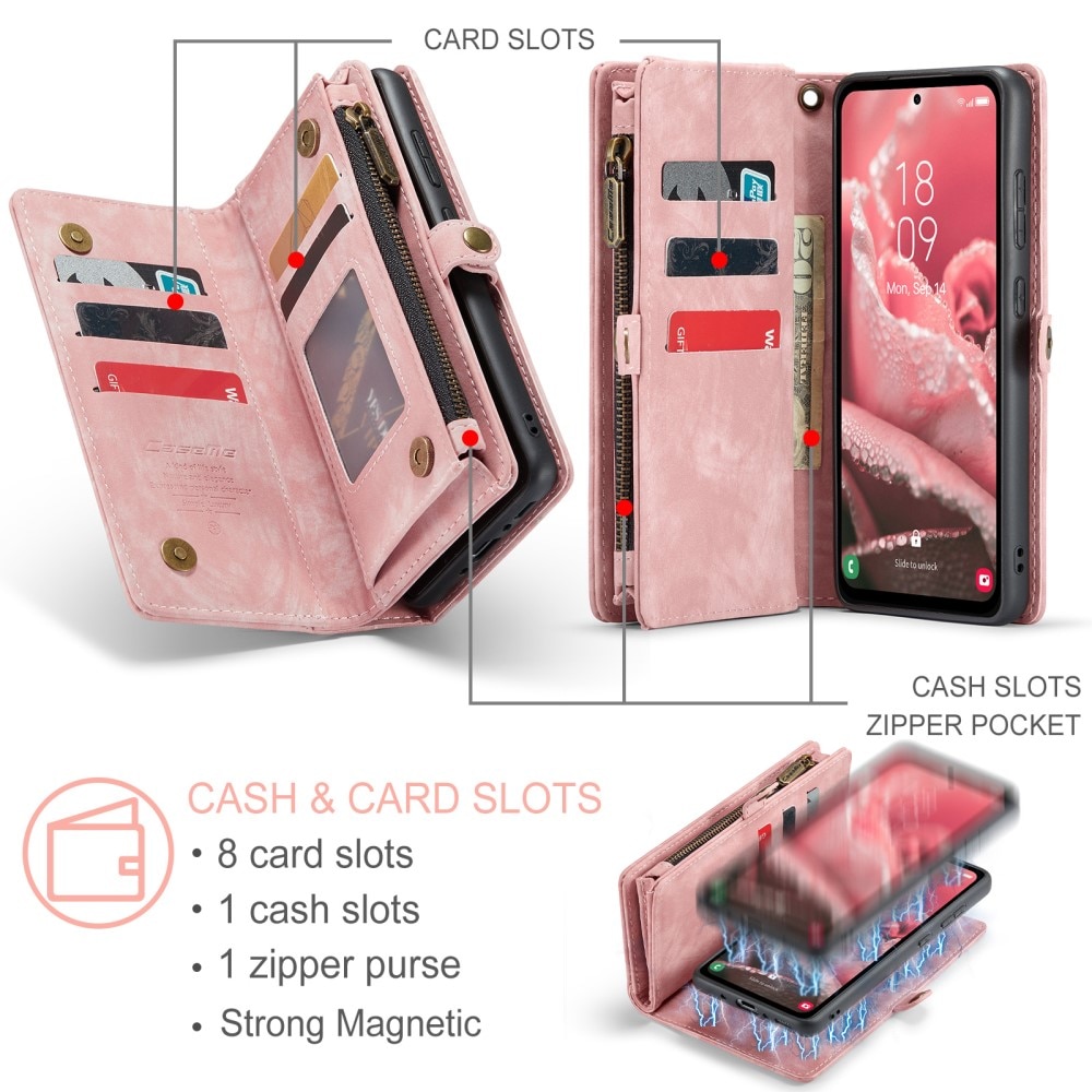 Étui portefeuille multi-cartes Samsung Galaxy A35, Rouge