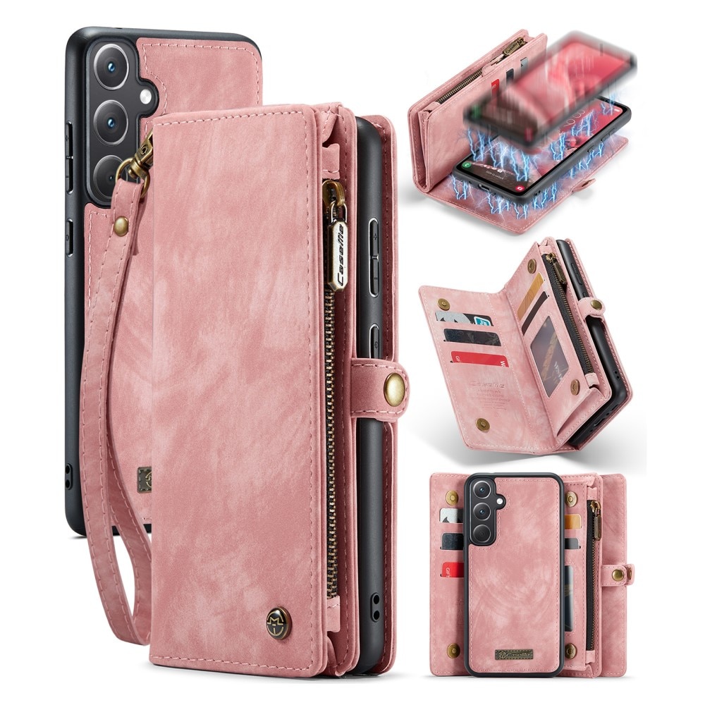 Étui portefeuille multi-cartes Google Pixel 8a, rose