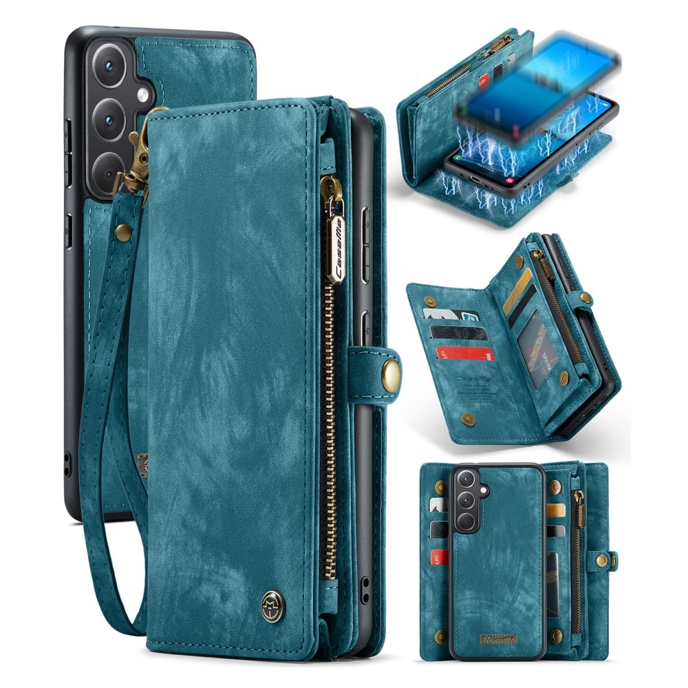 Étui portefeuille multi-cartes Samsung Galaxy A35, Bleu
