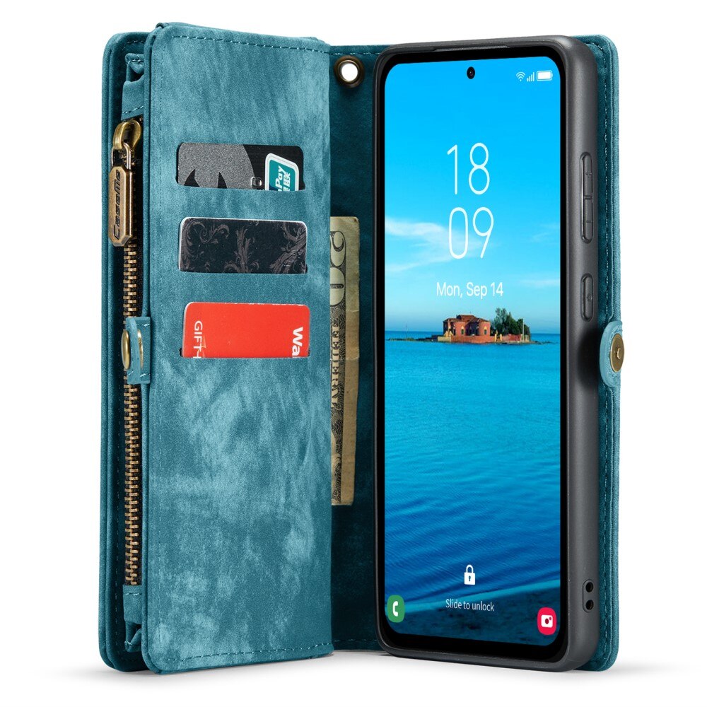Étui portefeuille multi-cartes Samsung Galaxy A35, Bleu