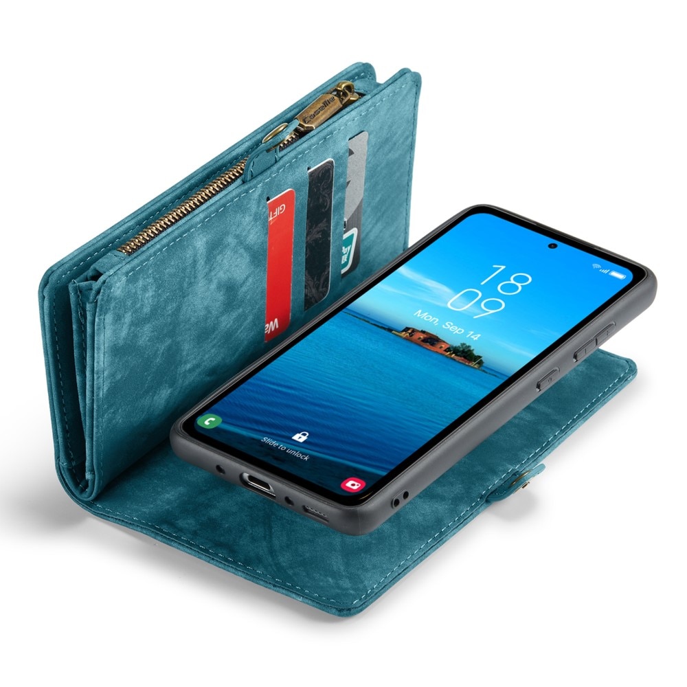 Étui portefeuille multi-cartes Samsung Galaxy A35, bleu