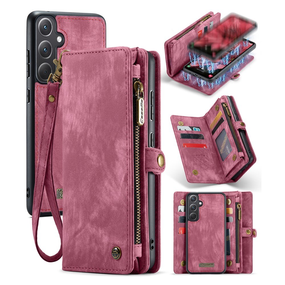 Étui portefeuille multi-cartes Samsung Galaxy A35, Rouge