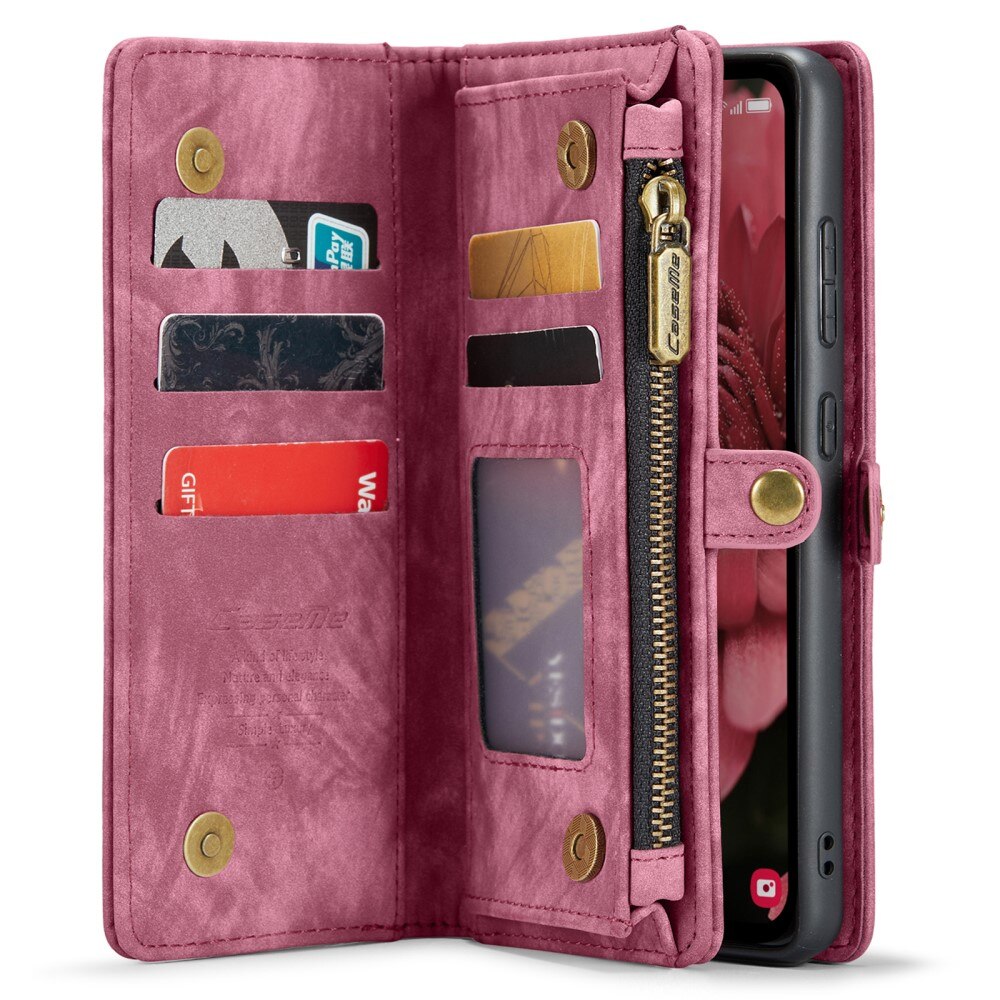 Étui portefeuille multi-cartes Samsung Galaxy A35, Rouge