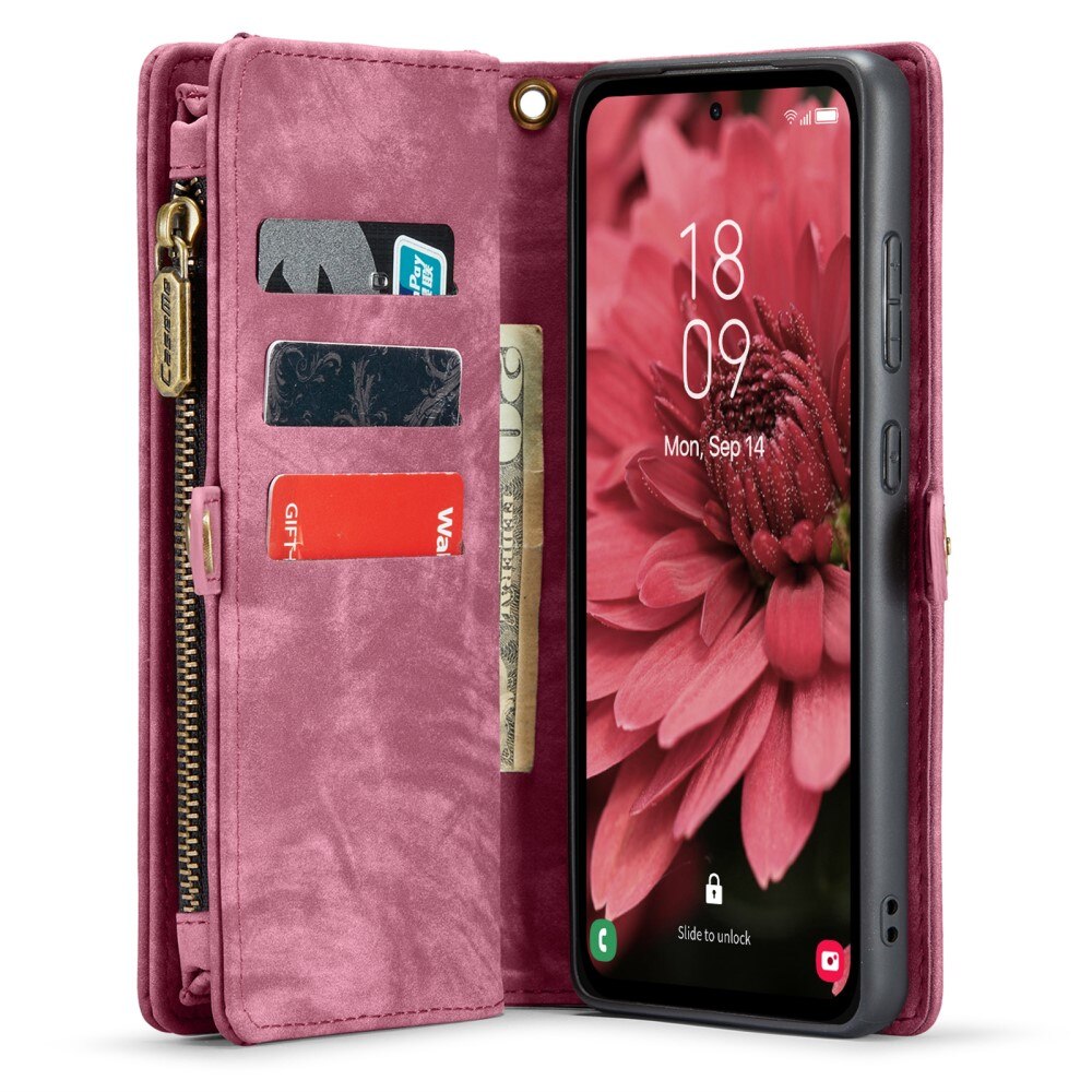 Étui portefeuille multi-cartes Samsung Galaxy A35, Rouge