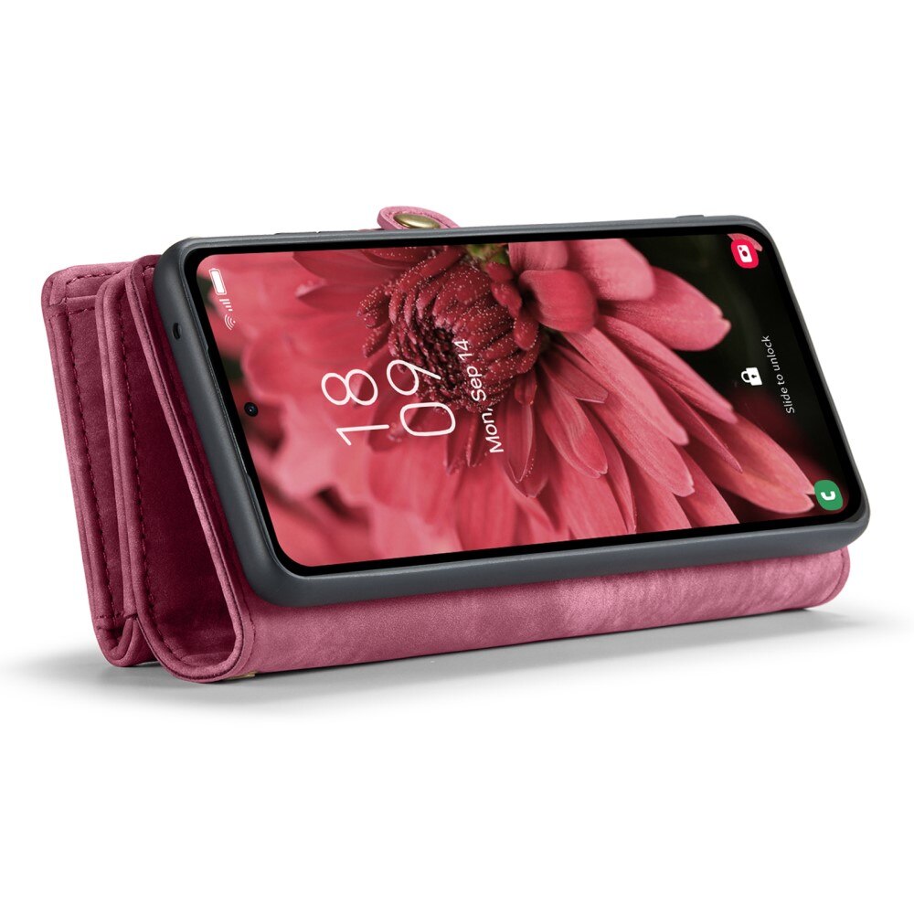 Étui portefeuille multi-cartes Samsung Galaxy A35, Rouge
