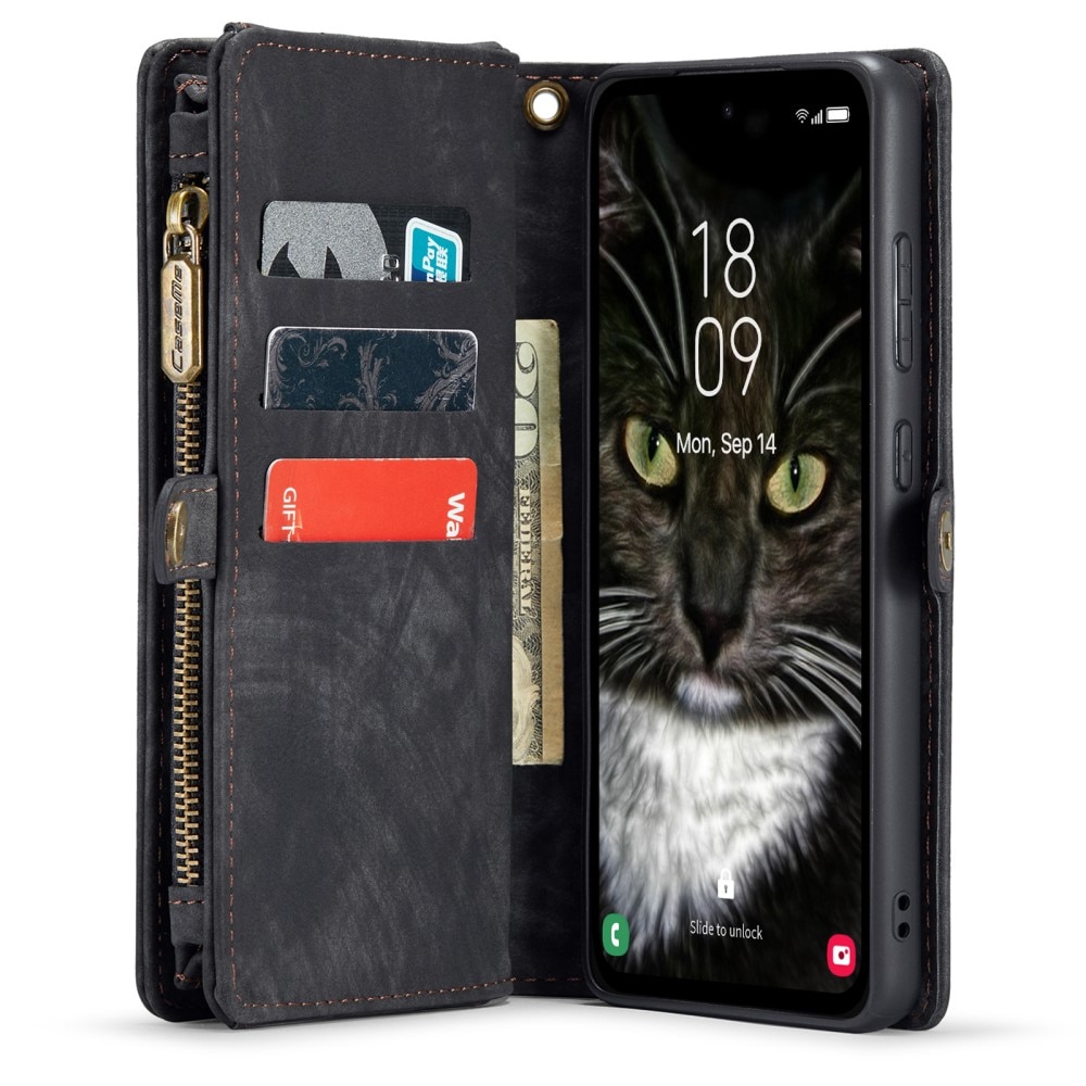 Étui portefeuille multi-cartes Samsung Galaxy A35, gris