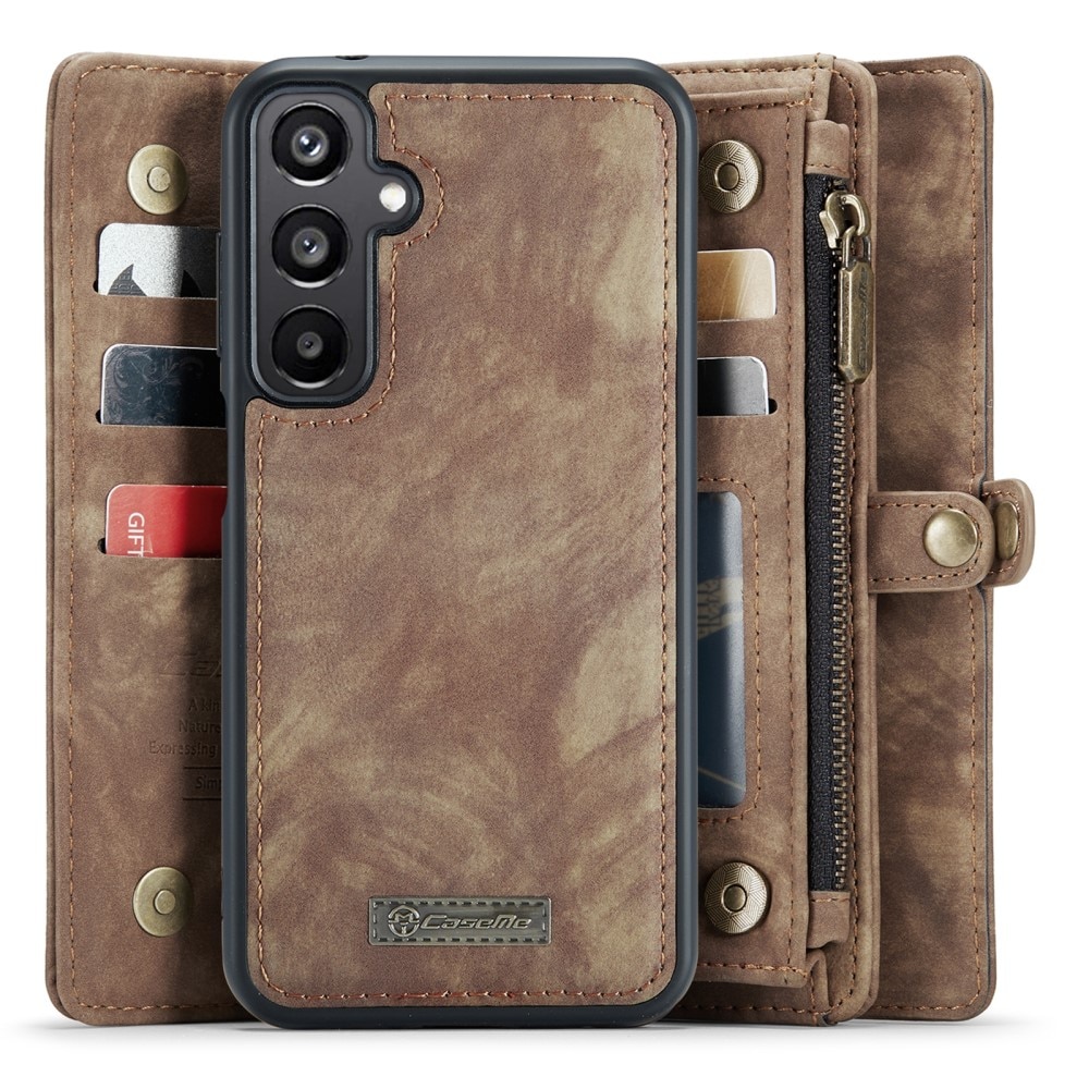 Étui portefeuille multi-cartes Samsung Galaxy A15, Marron