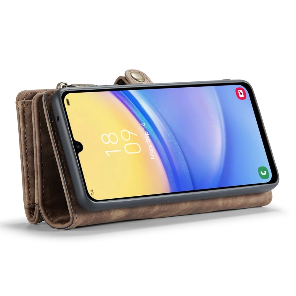 Étui portefeuille multi-cartes Samsung Galaxy A15, Marron