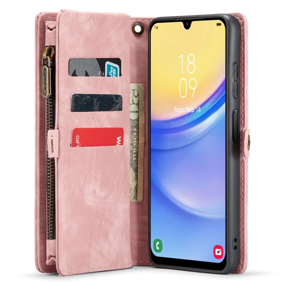 Étui portefeuille multi-cartes Samsung Galaxy A15, rose