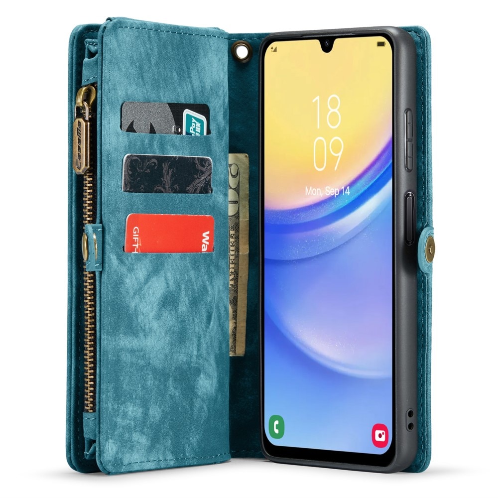 Étui portefeuille multi-cartes Samsung Galaxy A15, Bleu