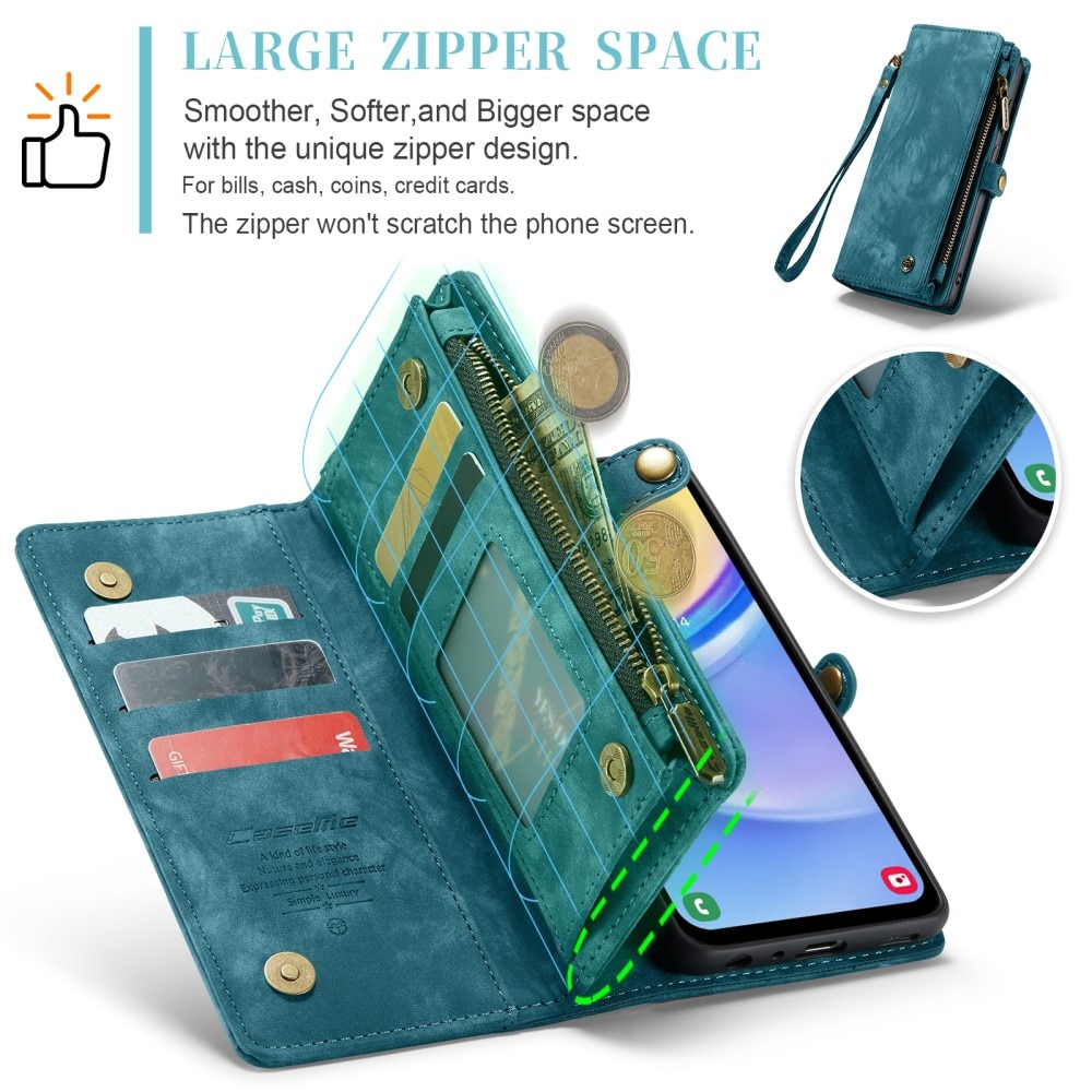 Étui portefeuille multi-cartes Samsung Galaxy A15, Bleu