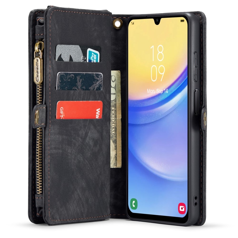 Étui portefeuille multi-cartes Samsung Galaxy A15, gris
