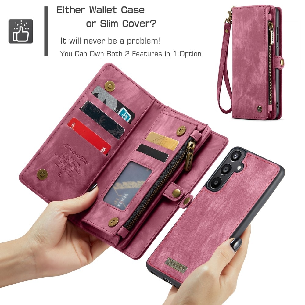 Étui portefeuille multi-cartes Samsung Galaxy A05s, Rouge