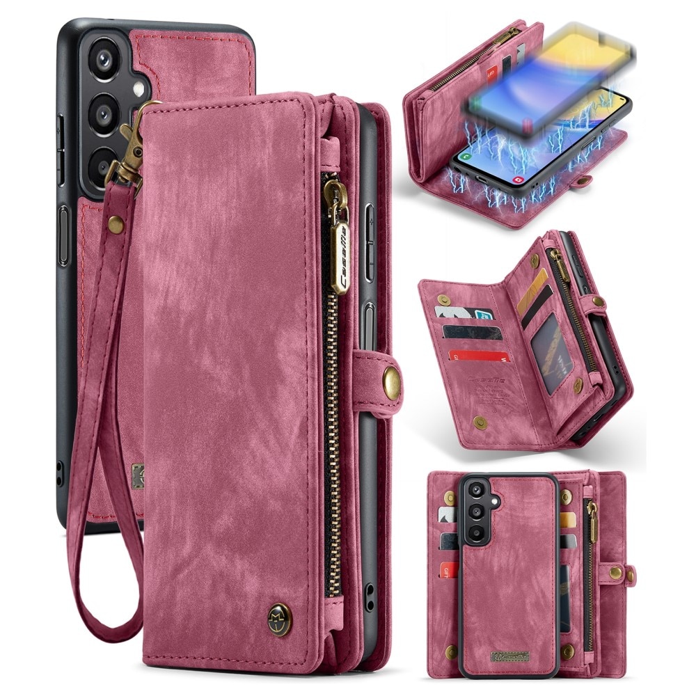 Étui portefeuille multi-cartes Samsung Galaxy A05s, Rouge