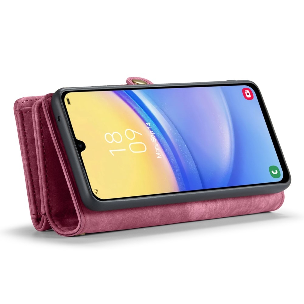 Étui portefeuille multi-cartes Samsung Galaxy A15, rouge