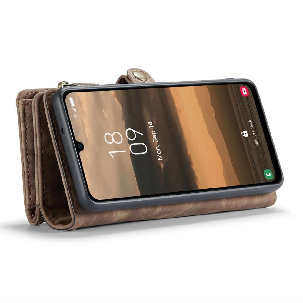 Étui portefeuille multi-cartes Samsung Galaxy A25, marron