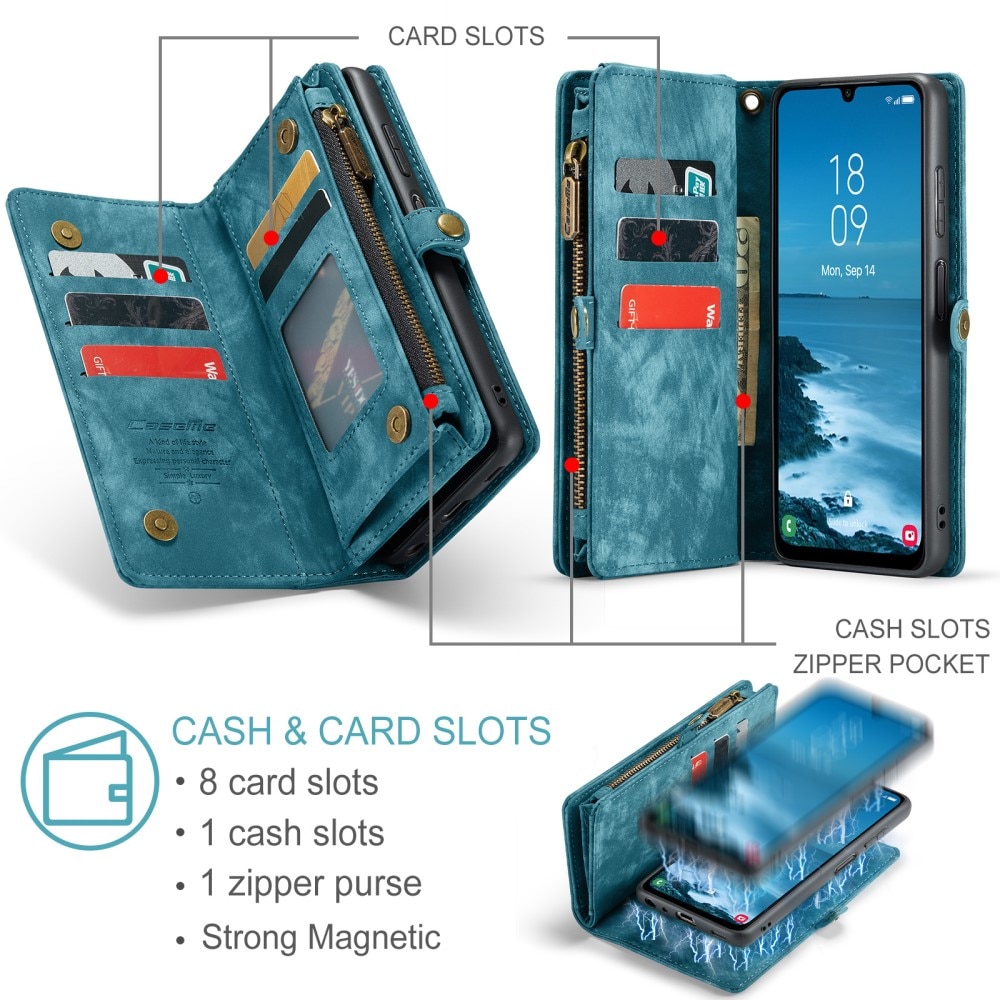 Étui portefeuille multi-cartes Samsung Galaxy A25, Bleu