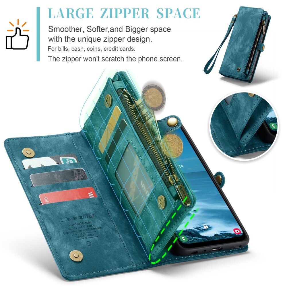 Étui portefeuille multi-cartes Samsung Galaxy A25, Bleu