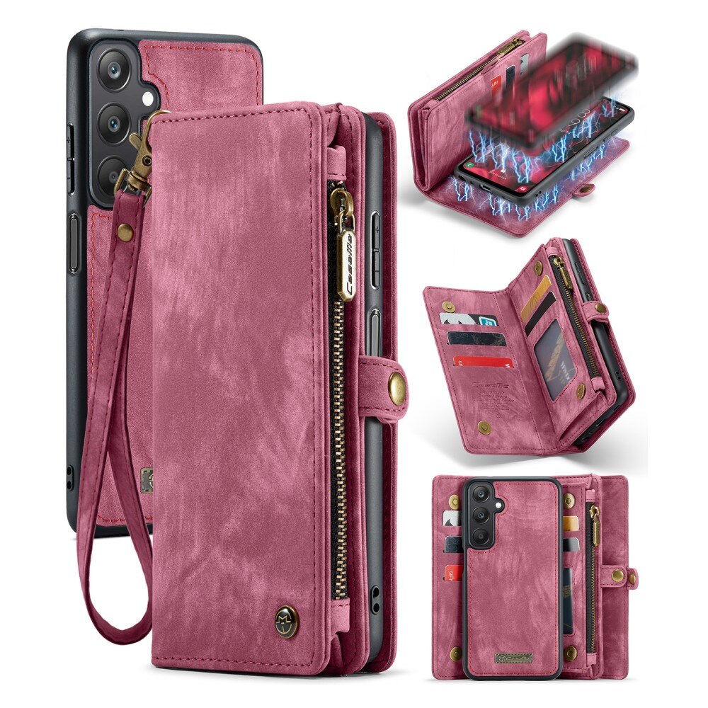 Étui portefeuille multi-cartes Samsung Galaxy A25, Rouge