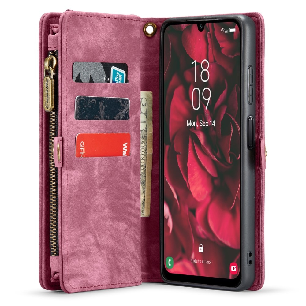 Étui portefeuille multi-cartes Samsung Galaxy A25, rouge