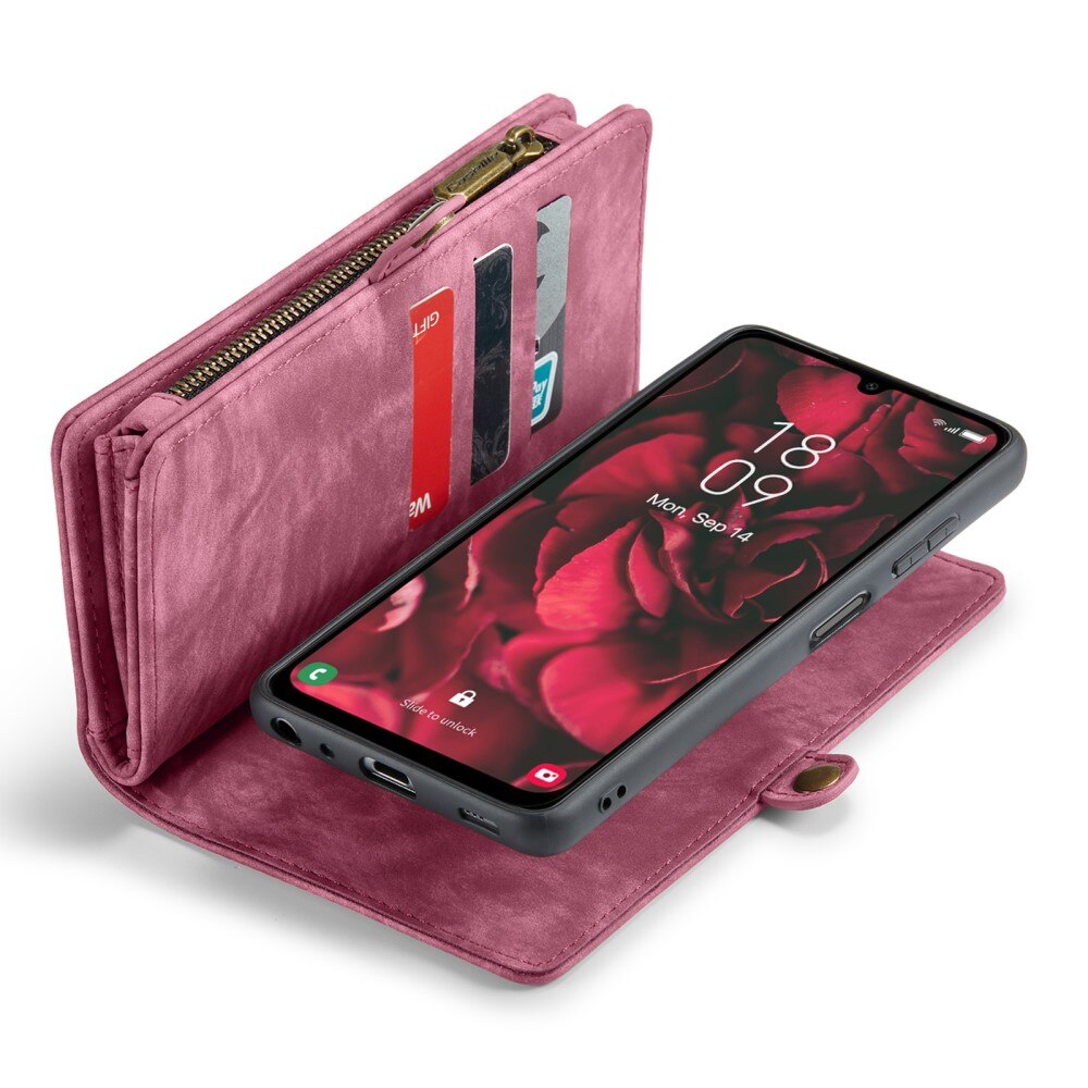 Étui portefeuille multi-cartes Samsung Galaxy A25, rouge