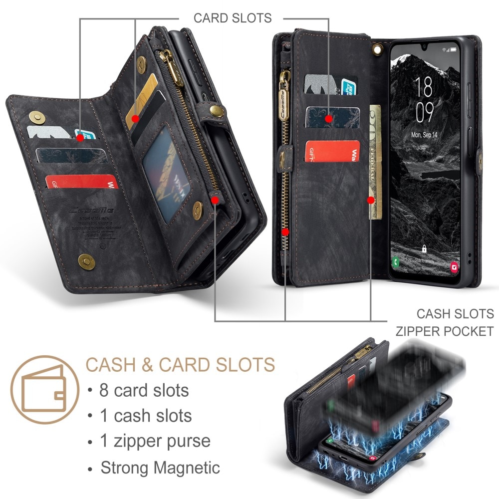 Étui portefeuille multi-cartes Samsung Galaxy A25, Gris