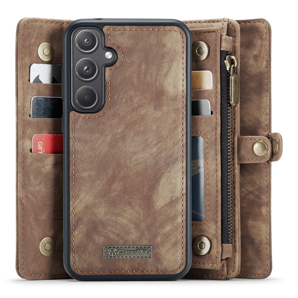 Étui portefeuille multi-cartes Samsung Galaxy A55, Marron