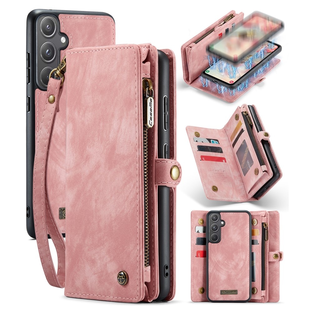 Étui portefeuille multi-cartes Samsung Galaxy A55, Rose