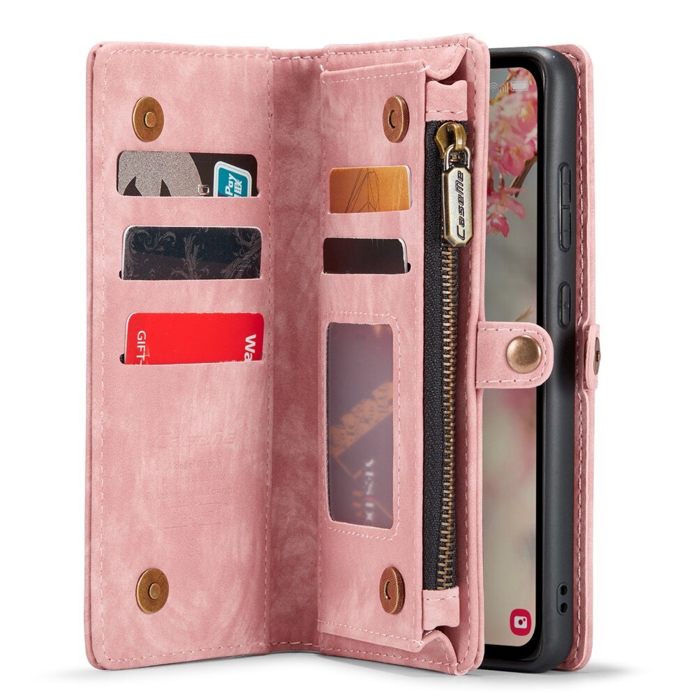 Étui portefeuille multi-cartes Samsung Galaxy A55, Rose