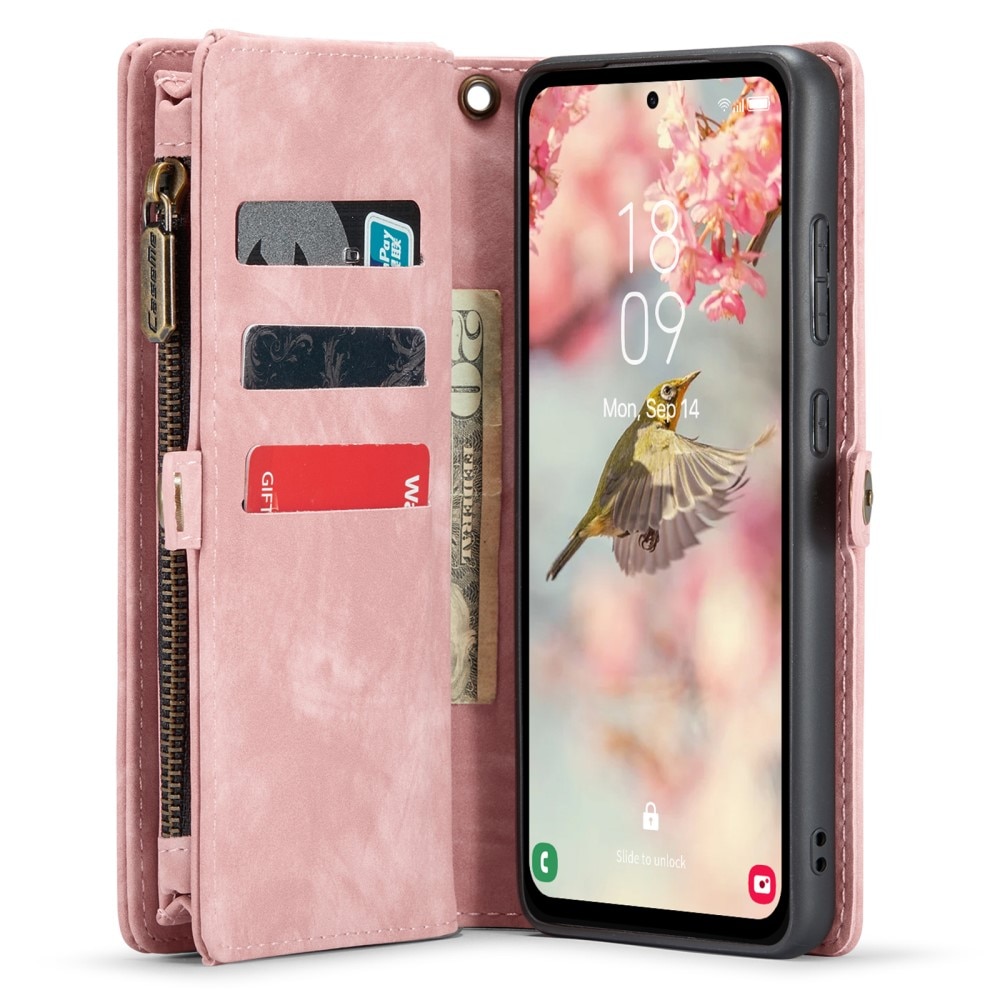 Étui portefeuille multi-cartes Samsung Galaxy A55, Rose