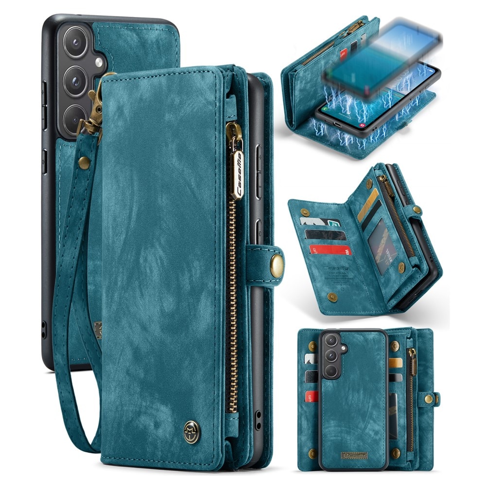Étui portefeuille multi-cartes Samsung Galaxy A55, Bleu