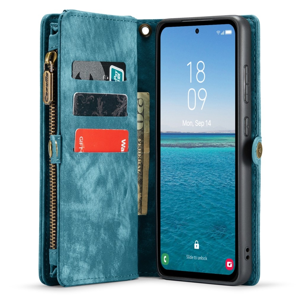 Étui portefeuille multi-cartes Samsung Galaxy A55, Bleu