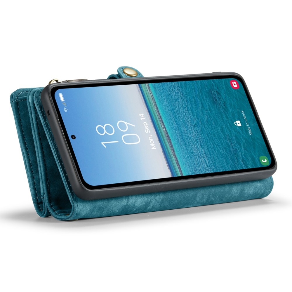 Étui portefeuille multi-cartes Samsung Galaxy A55, bleu