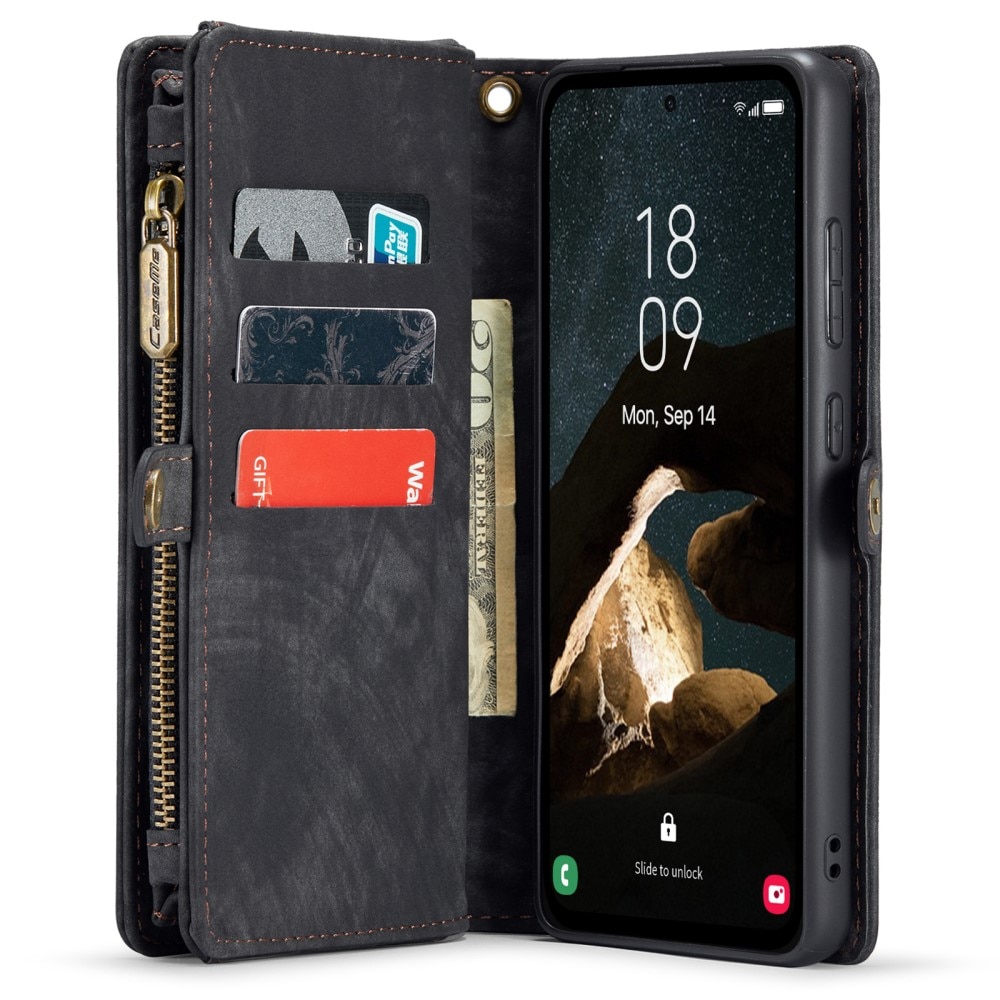 Étui portefeuille multi-cartes Samsung Galaxy A55, gris