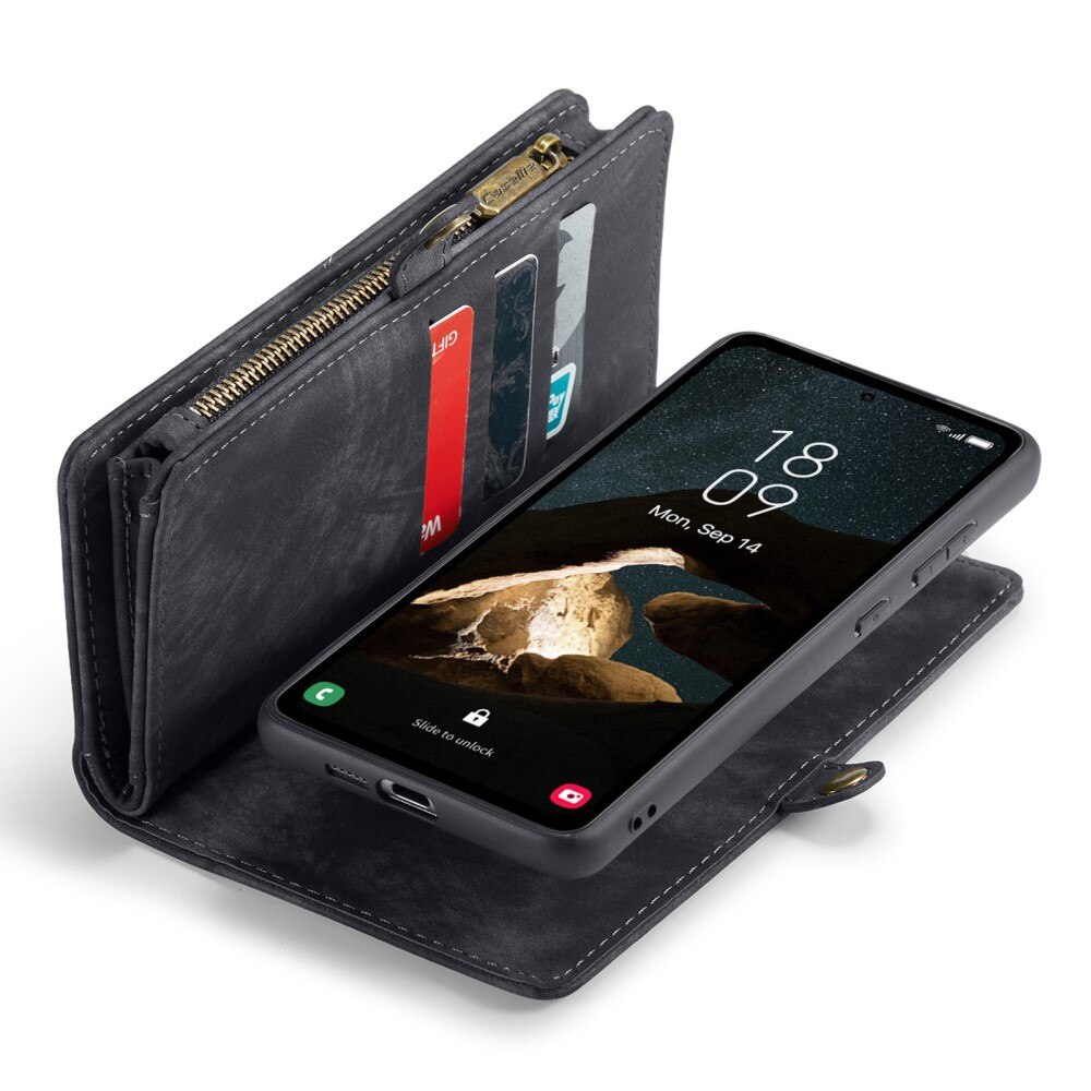 Étui portefeuille multi-cartes Samsung Galaxy A55, Gris