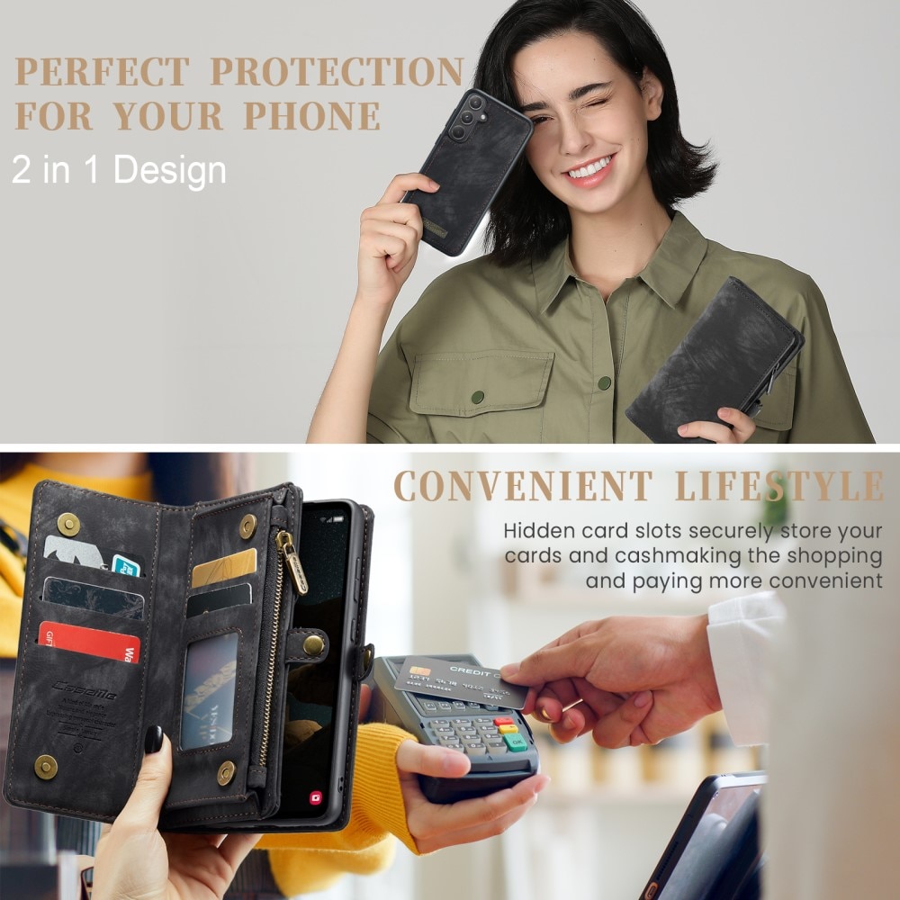 Étui portefeuille multi-cartes Samsung Galaxy A55, Gris