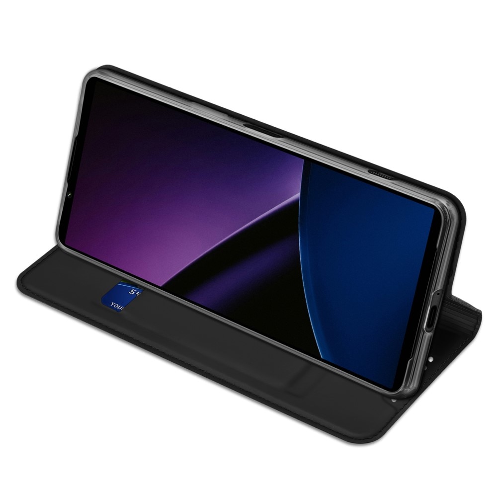 Étui portefeuille Skin Pro Series Sony Xperia 1 VII, Noir