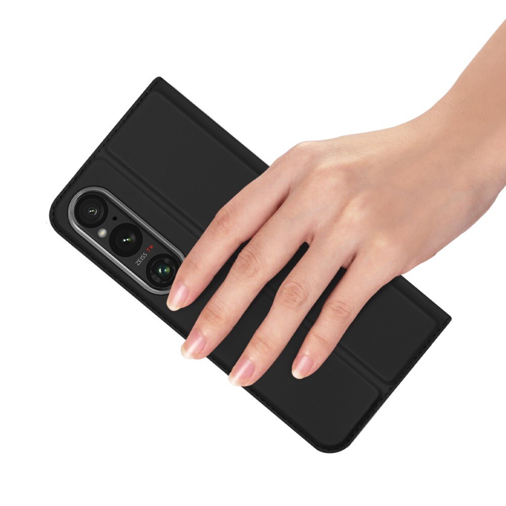 Étui portefeuille Skin Pro Series Sony Xperia 1 VI, Noir